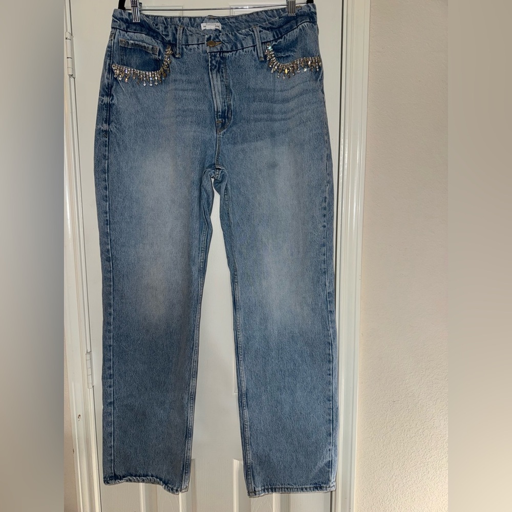 Good American Light Blue Straight Leg Jeans